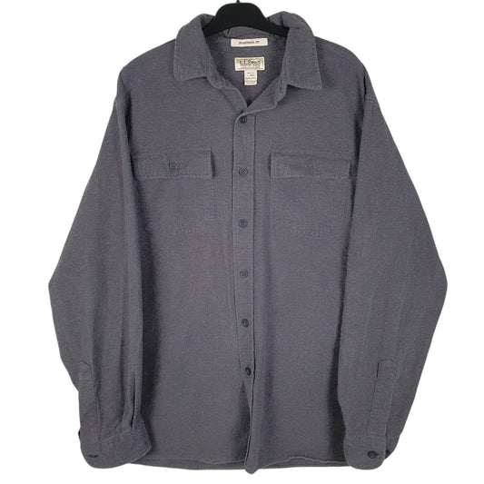 Mens Grey L.L.Bean Chamois Long Sleeve Shirt