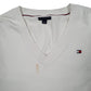 Womens White Tommy Hilfiger  V Neck Jumper
