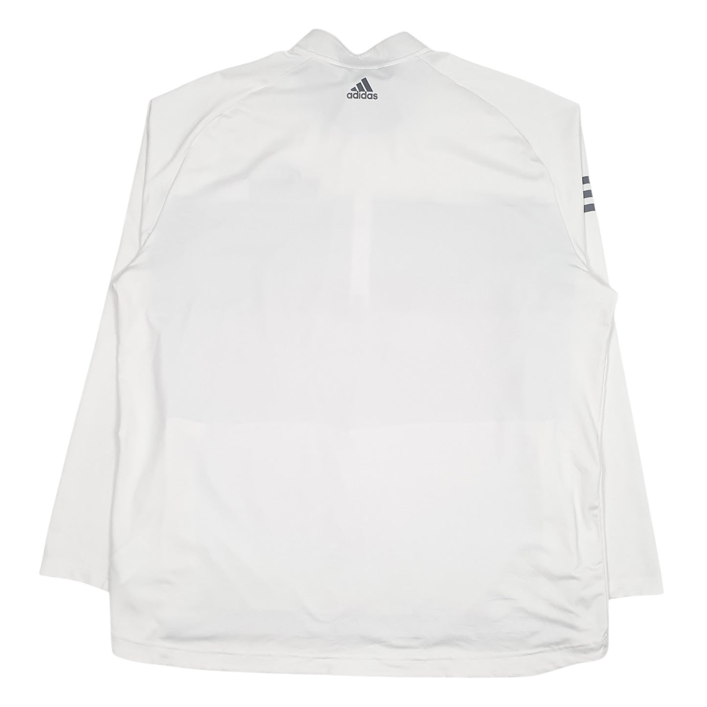 Mens White Adidas Active Wear Hill-Murray Pioneers Girls Basketball Quarter Zip Jumper
