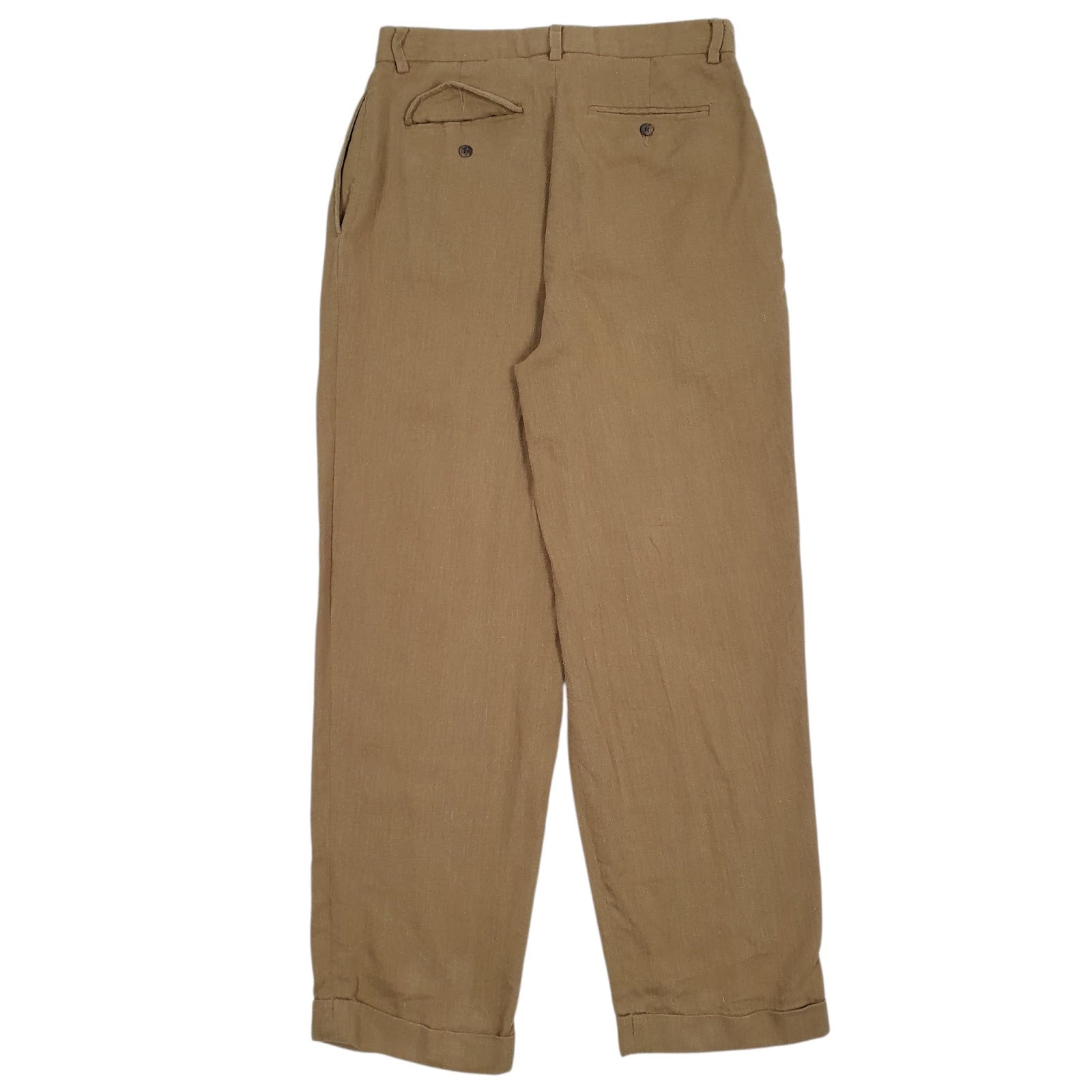 Mens Brown Polo Ralph Lauren Pleated  Trousers
