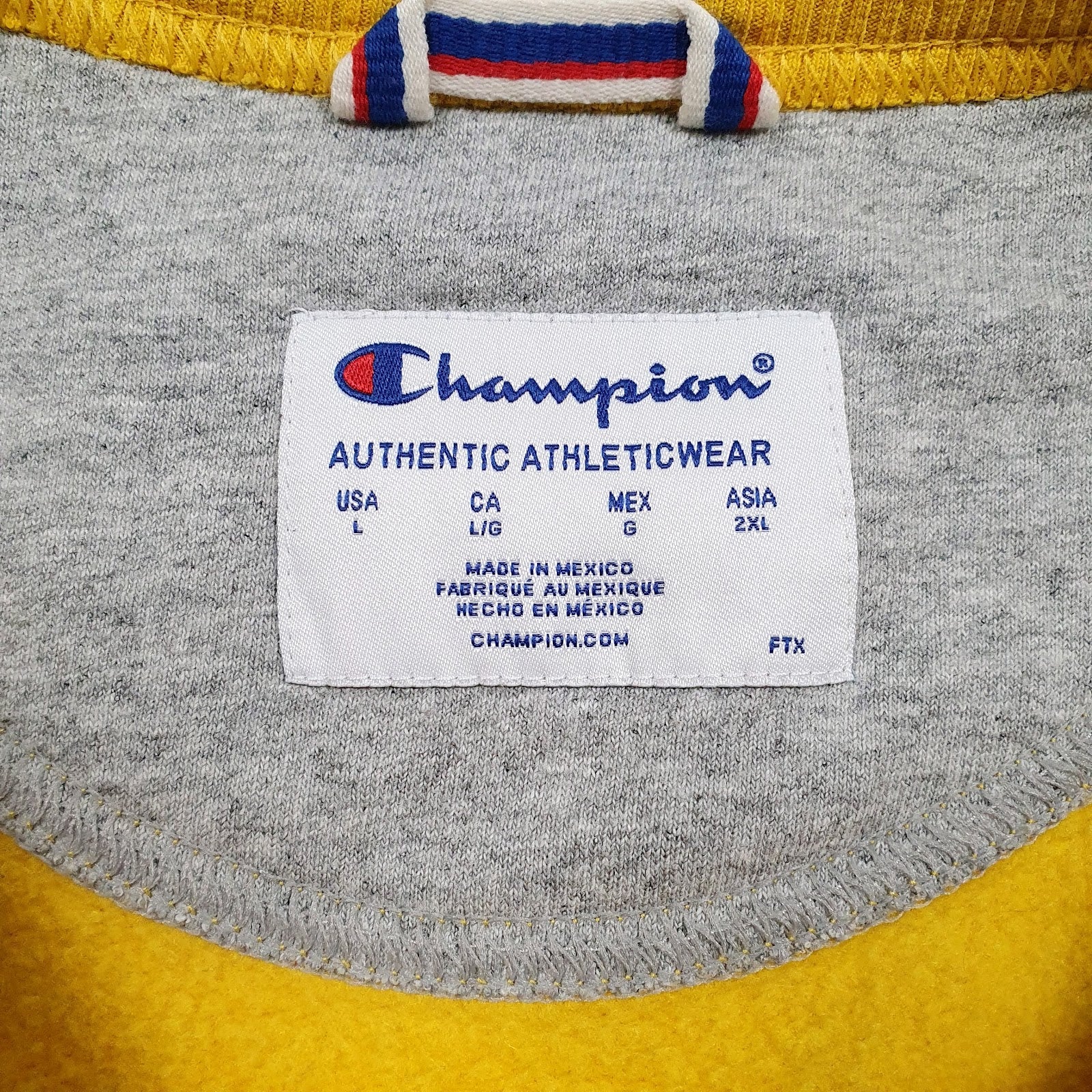 Mens Yellow Champion  Crewneck Jumper