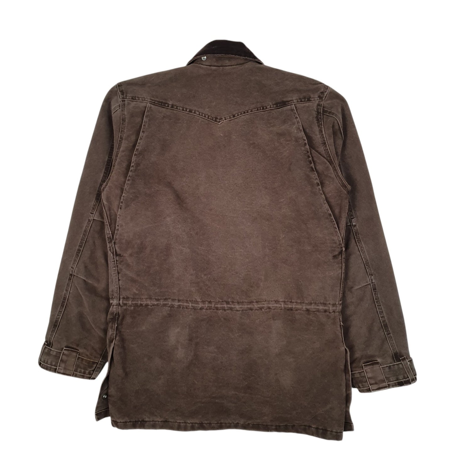 Mens Brown Carhartt C52 CHT Blanket Lined Vintage 00s Hoodie Coat