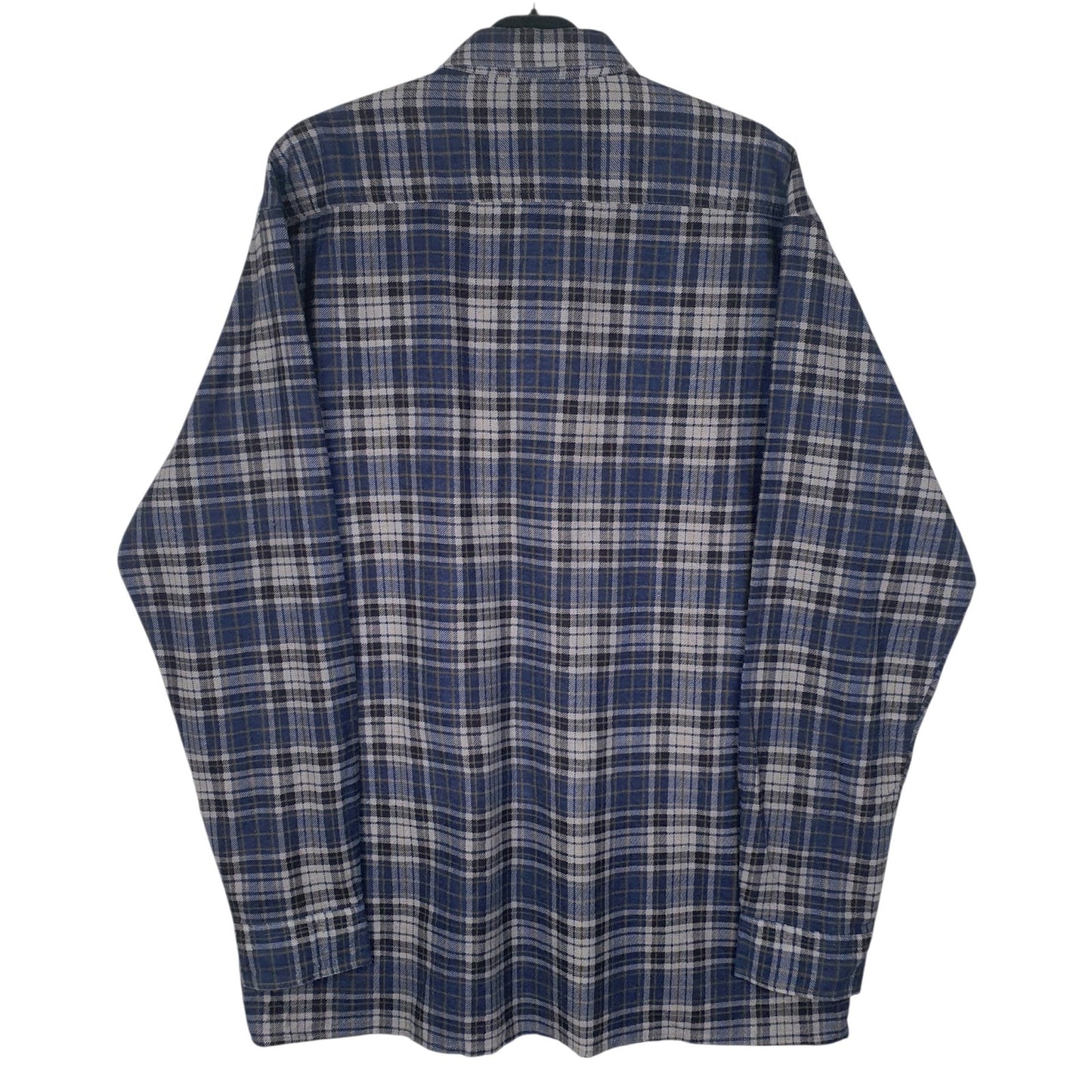 Mens Blue Canada Forest Vintage Flannel  Shirt