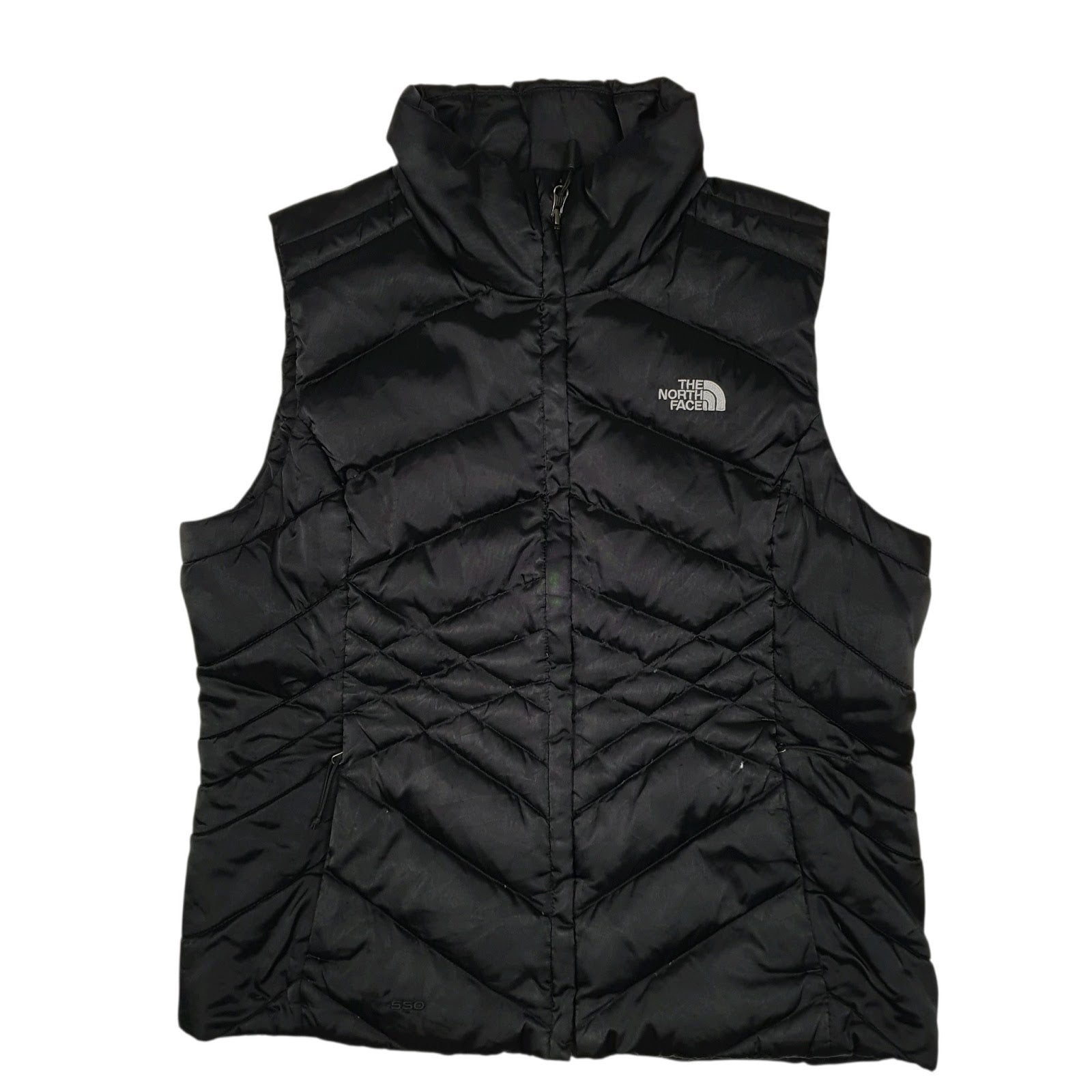 Womens Black The North Face Puffer 550 Hoodie Coat