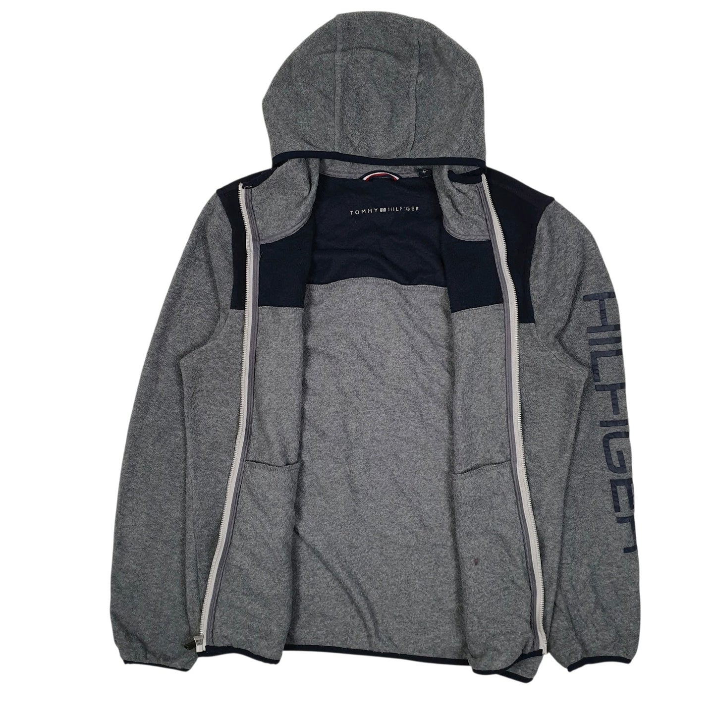 Mens Grey Tommy Hilfiger Hoodie Full Zip Jumper