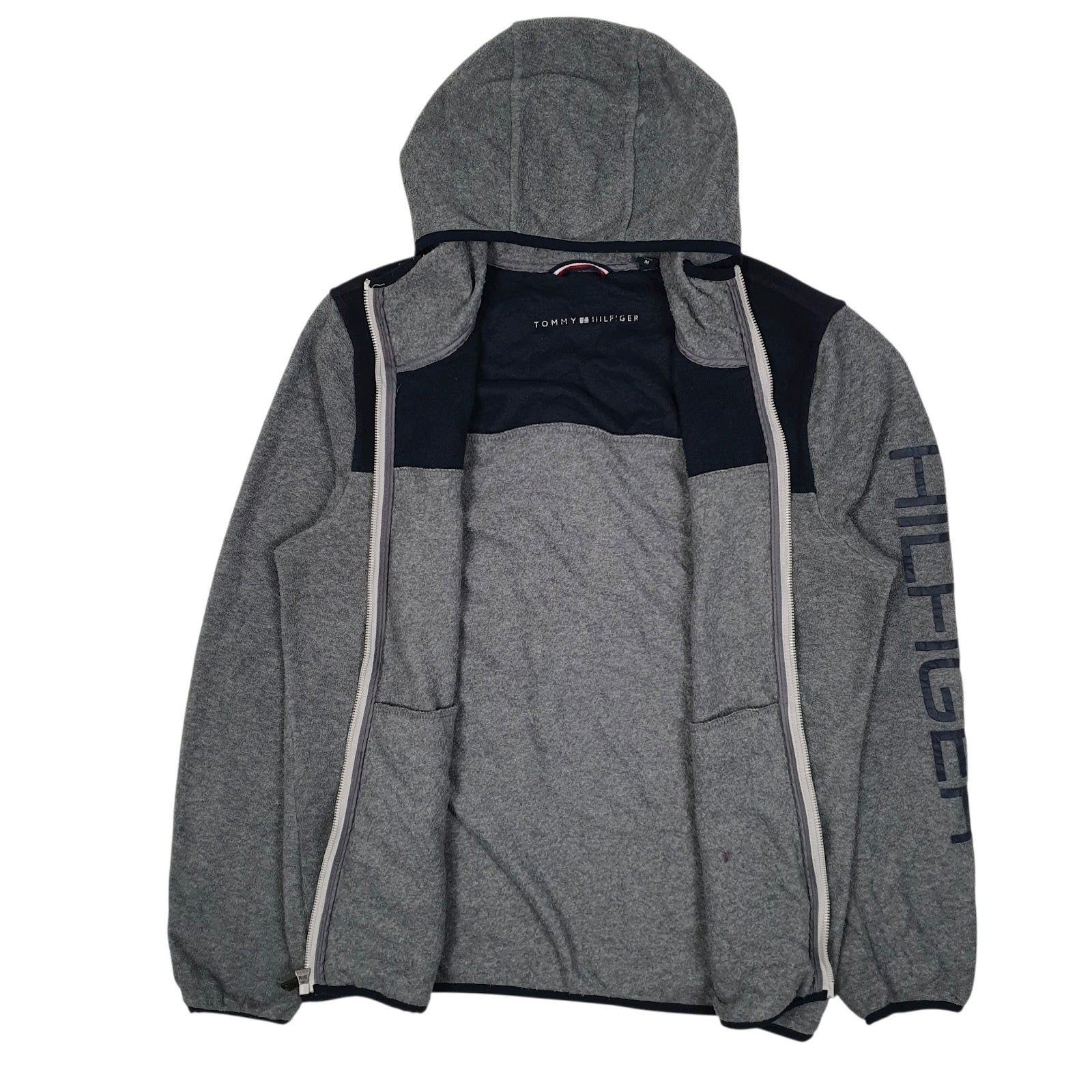 Mens Grey Tommy Hilfiger Hoodie Full Zip Jumper