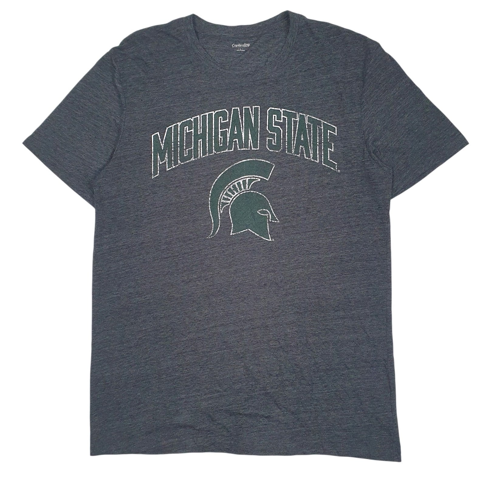 Mens Grey Captivating Apparel Michigan State Short Sleeve T Shirt