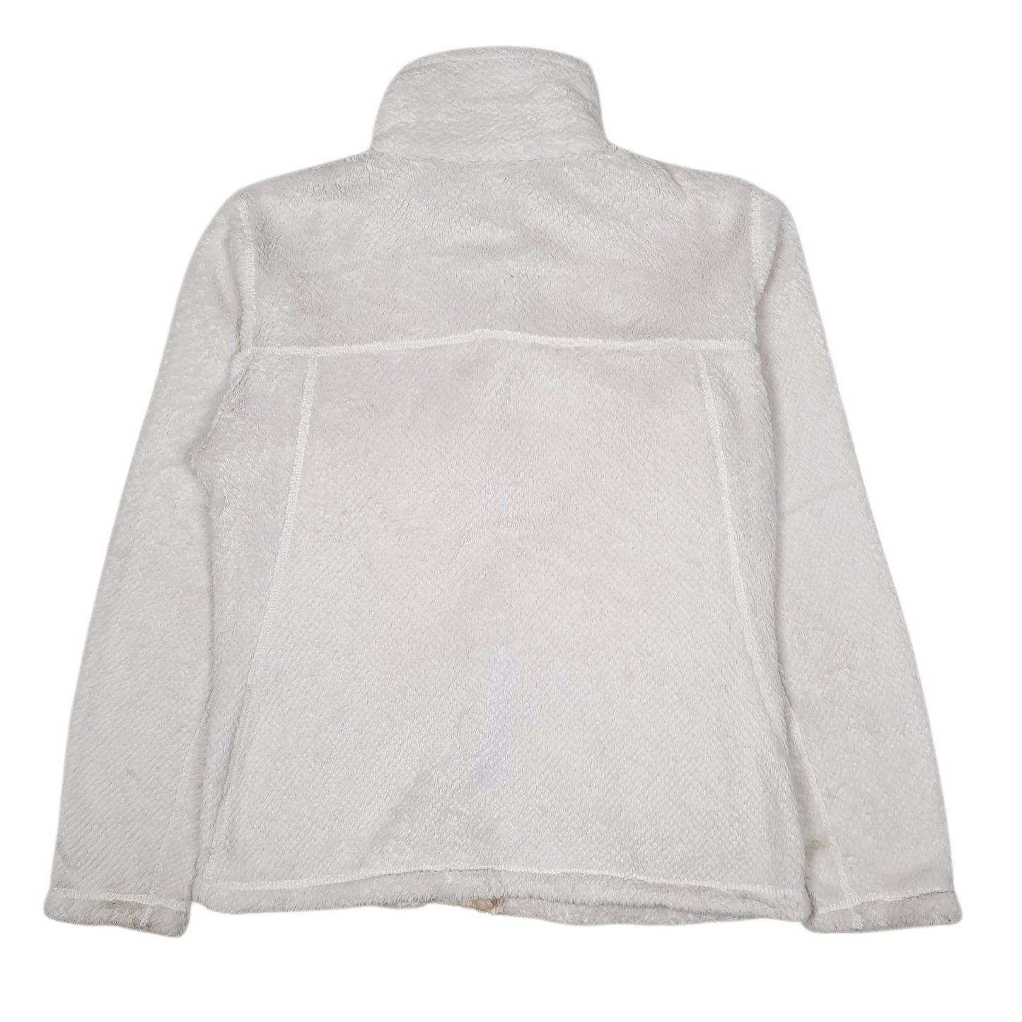 Womens White Patagonia Re Tool Fluffy Full Zip Jumper