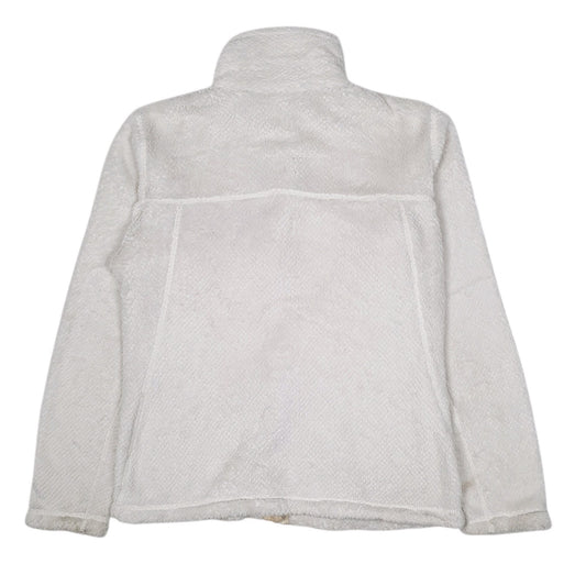 Womens White Patagonia Re Tool Fluffy Full Zip Jumper