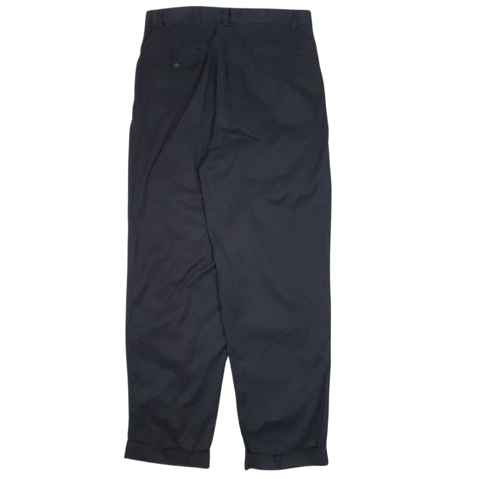 Mens Navy Polo Ralph Lauren Hammond Pant Double Pleated  Trousers