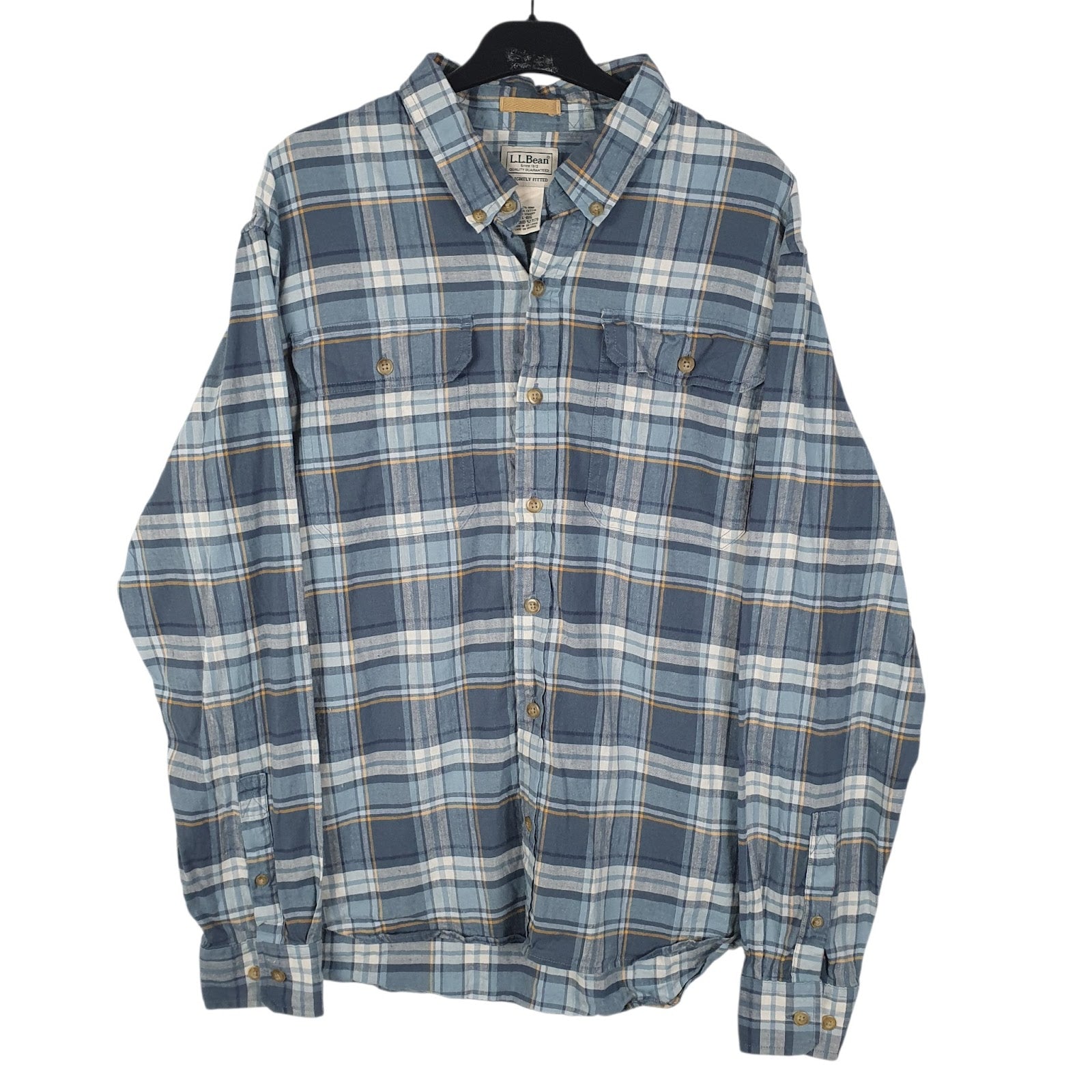 Mens Blue L.L.Bean  Long Sleeve Shirt