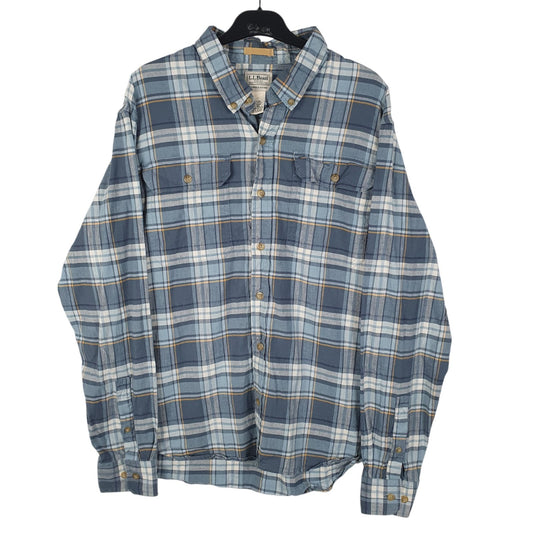 Mens Blue L.L.Bean  Long Sleeve Shirt