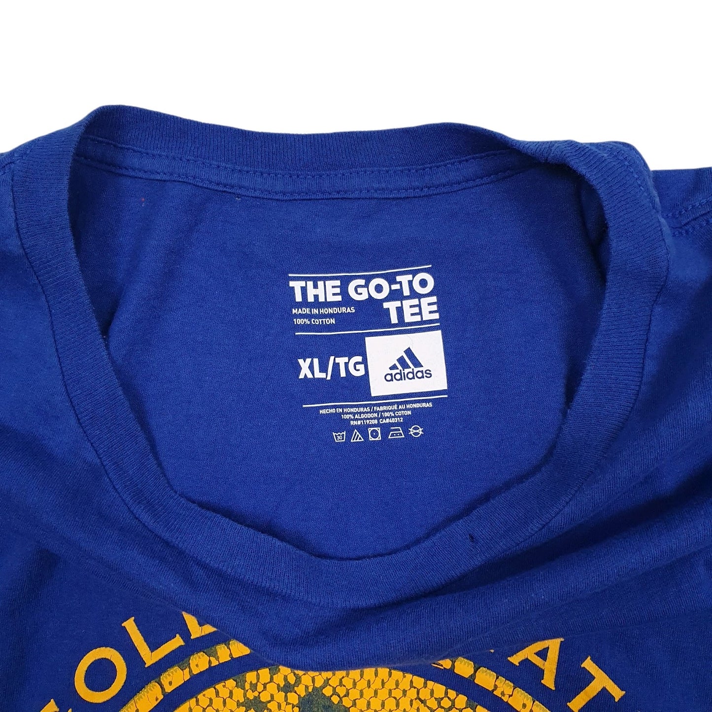 Mens Blue Adidas Golden State Warriors NBA Basketball Curry  T Shirt