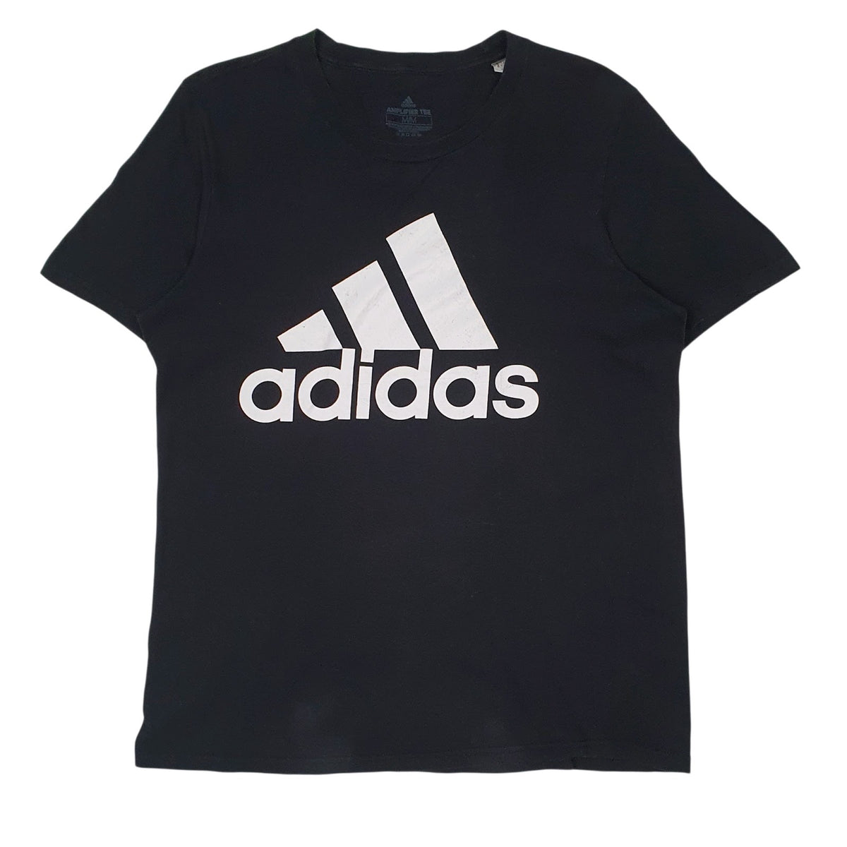 Mens Black Adidas Spellout Short Sleeve T Shirt