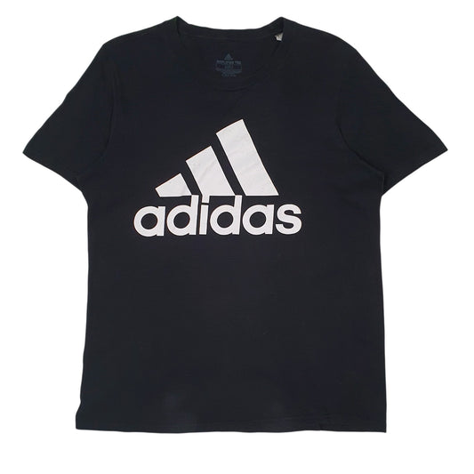 Mens Black Adidas Spellout Short Sleeve T Shirt