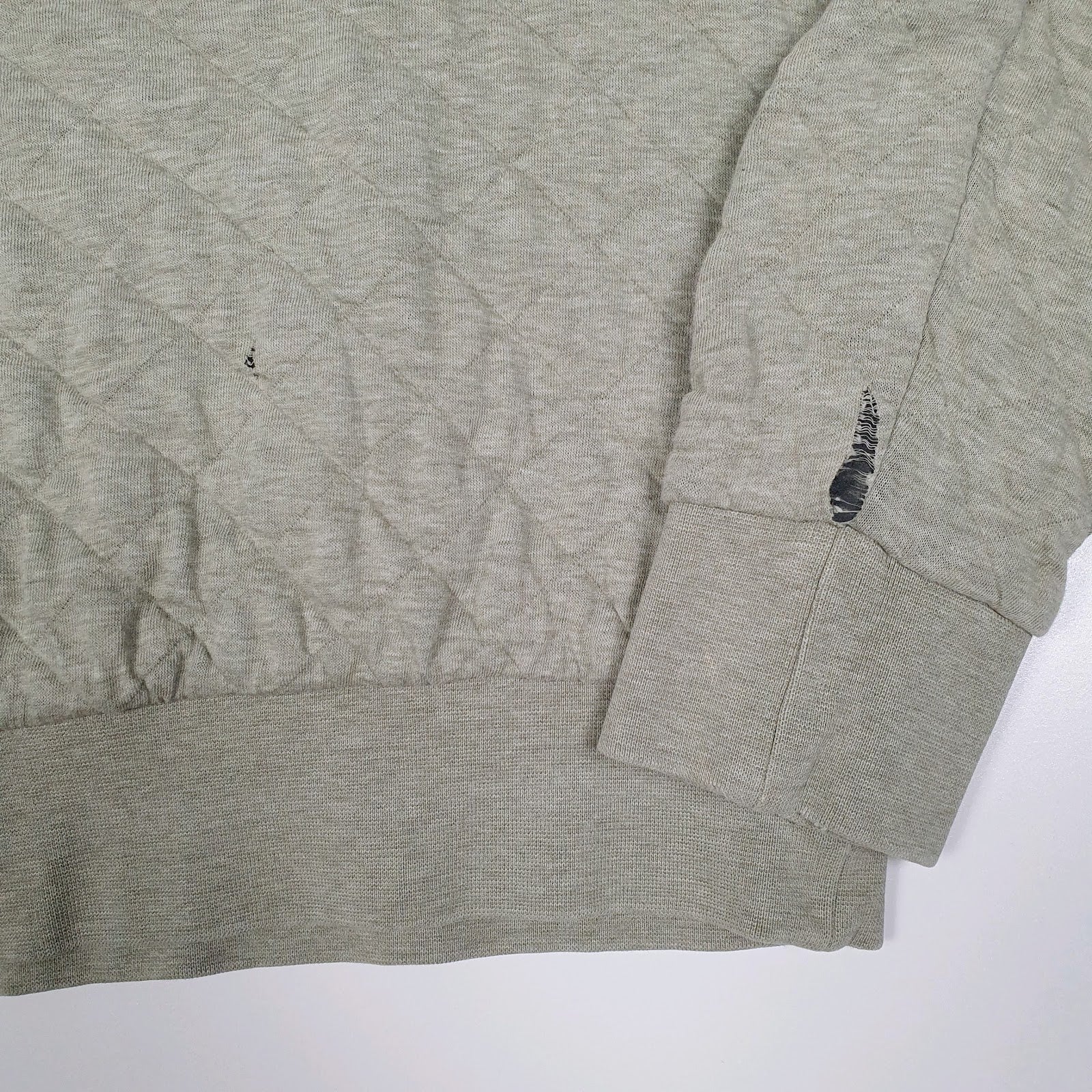 Womens Green Patagonia Quilted Crewneck Jumper