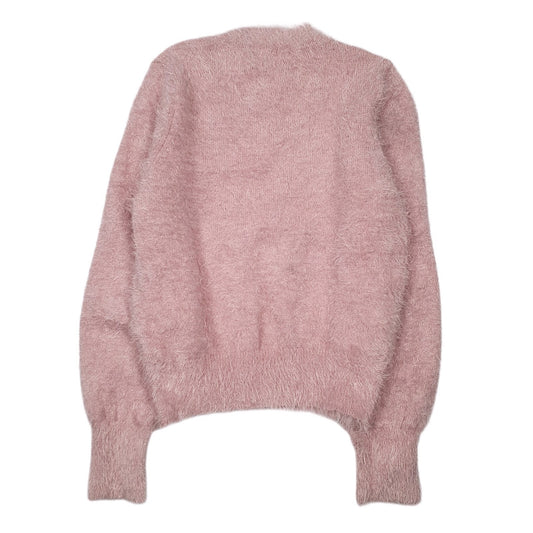 Womens Pink Earth Fluffy Crewneck Jumper