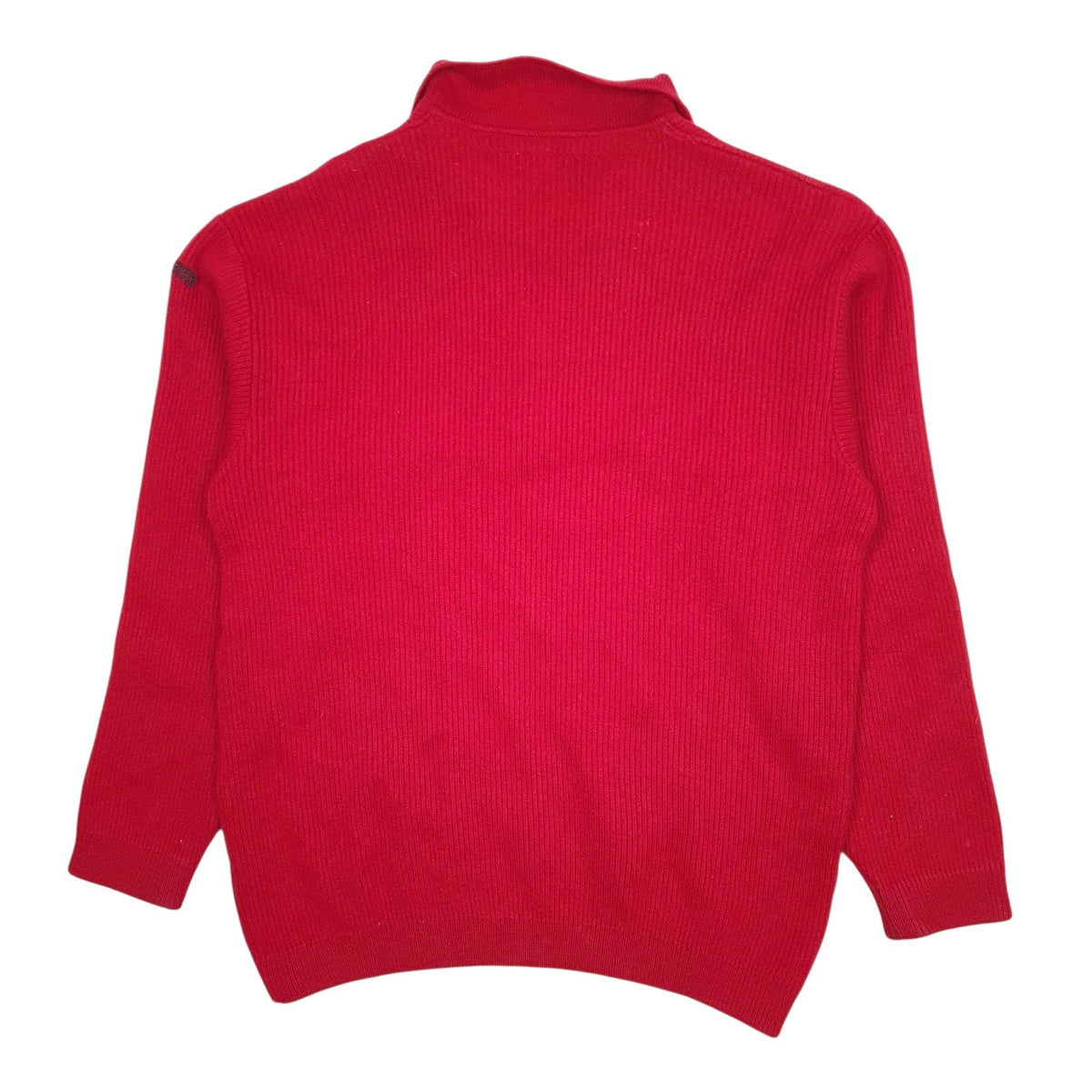 Mens Red Paul & Shark  Quarter Zip Jumper