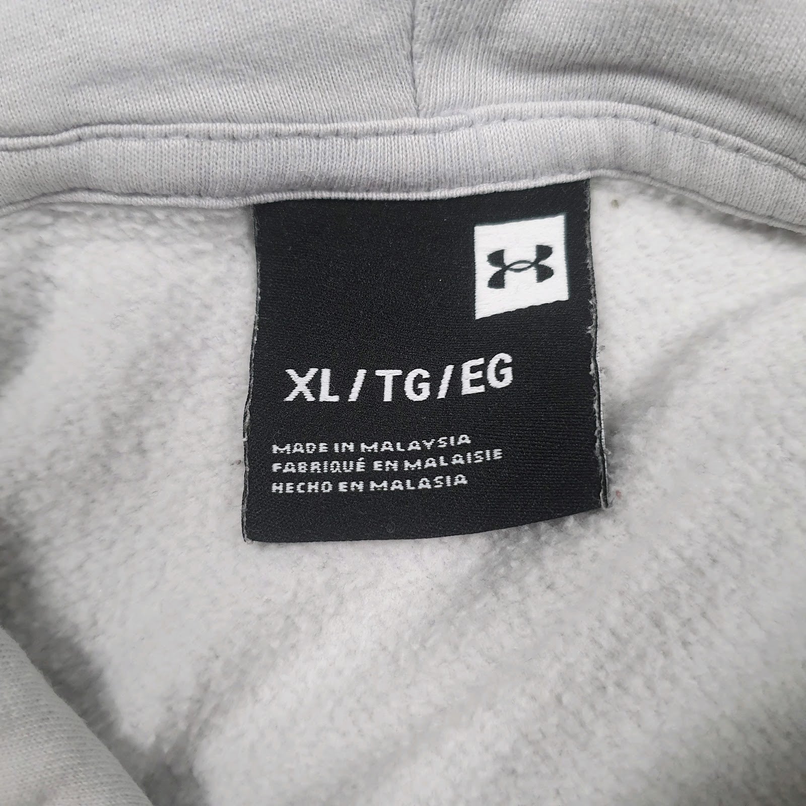 Mens Grey Under Armour Spellout Hoodie Jumper