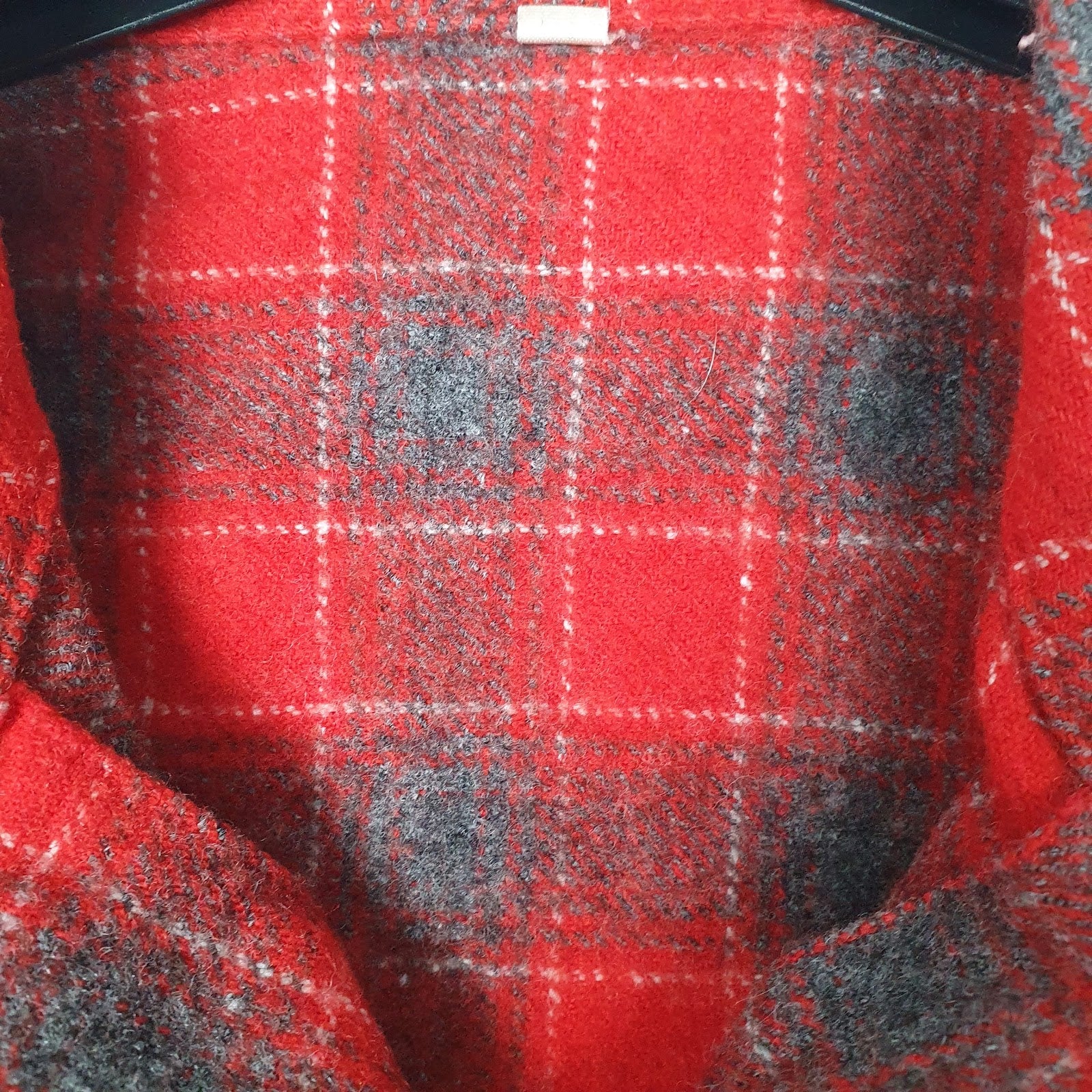 Mens Red Carlo Mauri Vintage Flannel Button Up  Shirt