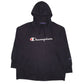 Womens Black Champion Spellout Hoodie Jumper