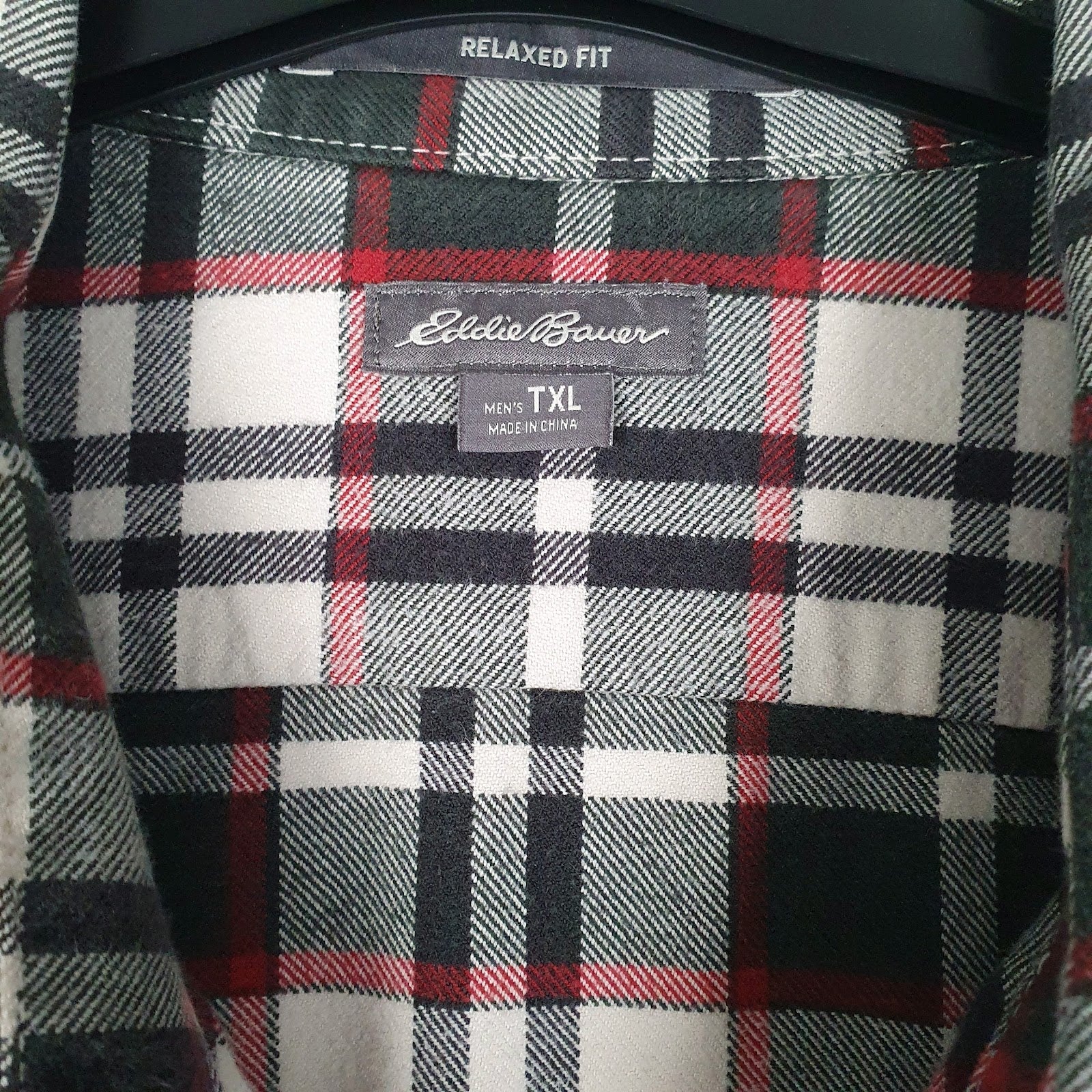 Mens Grey Eddie Bauer Flannel  Shirt