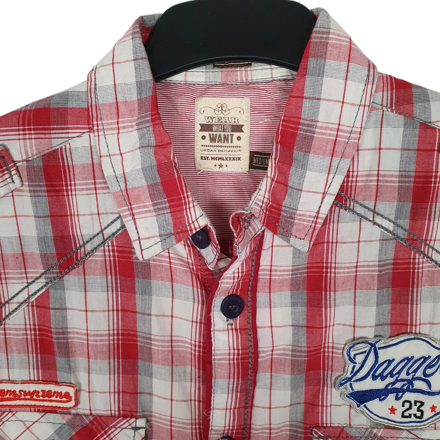 Mens Red Urban Behaviour Western  Shirt