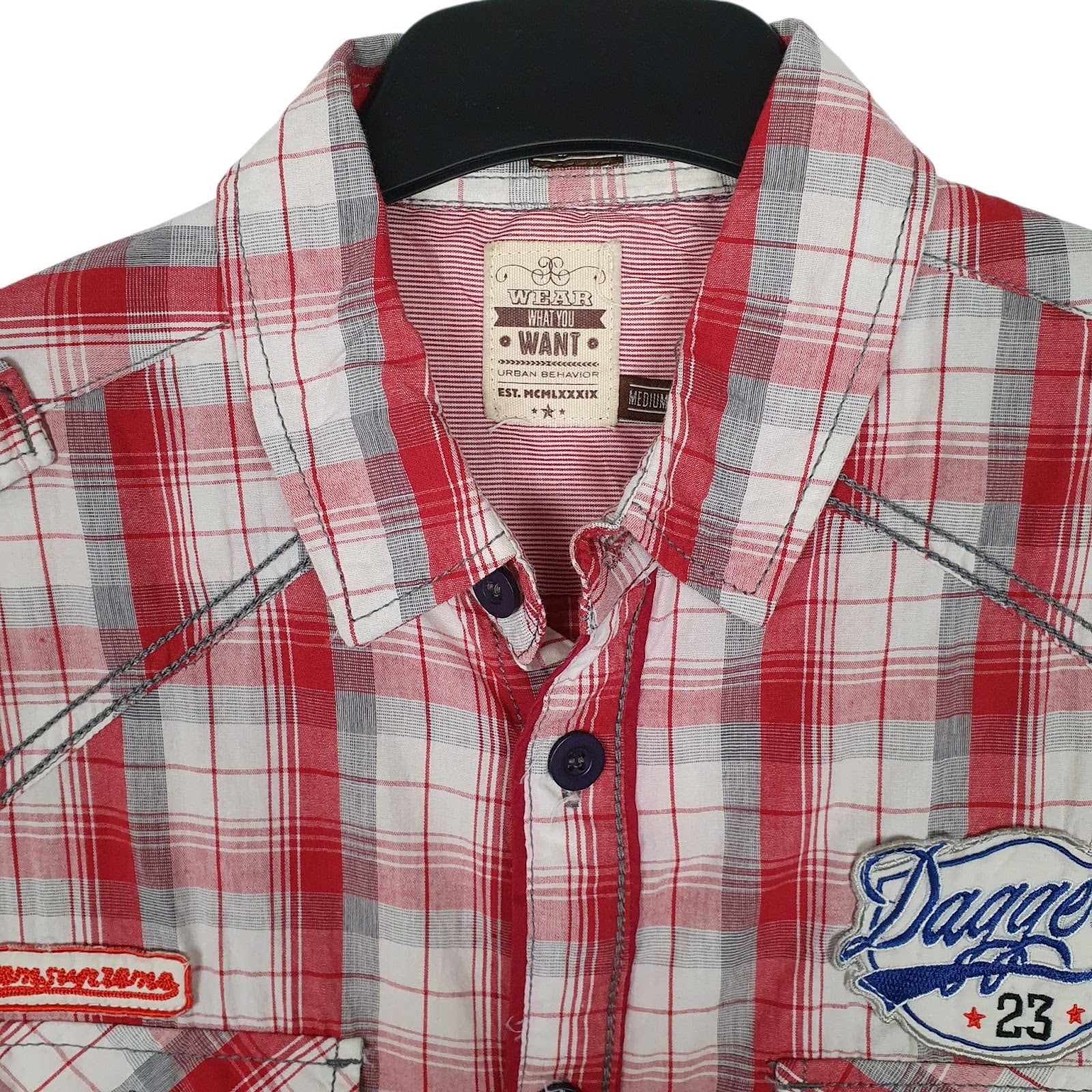 Mens Red Urban Behaviour Western  Shirt