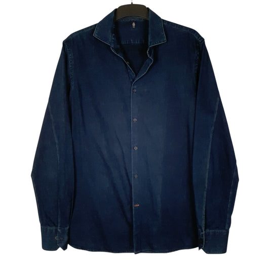 Mens Blue Dondup Denim Long Sleeve Shirt