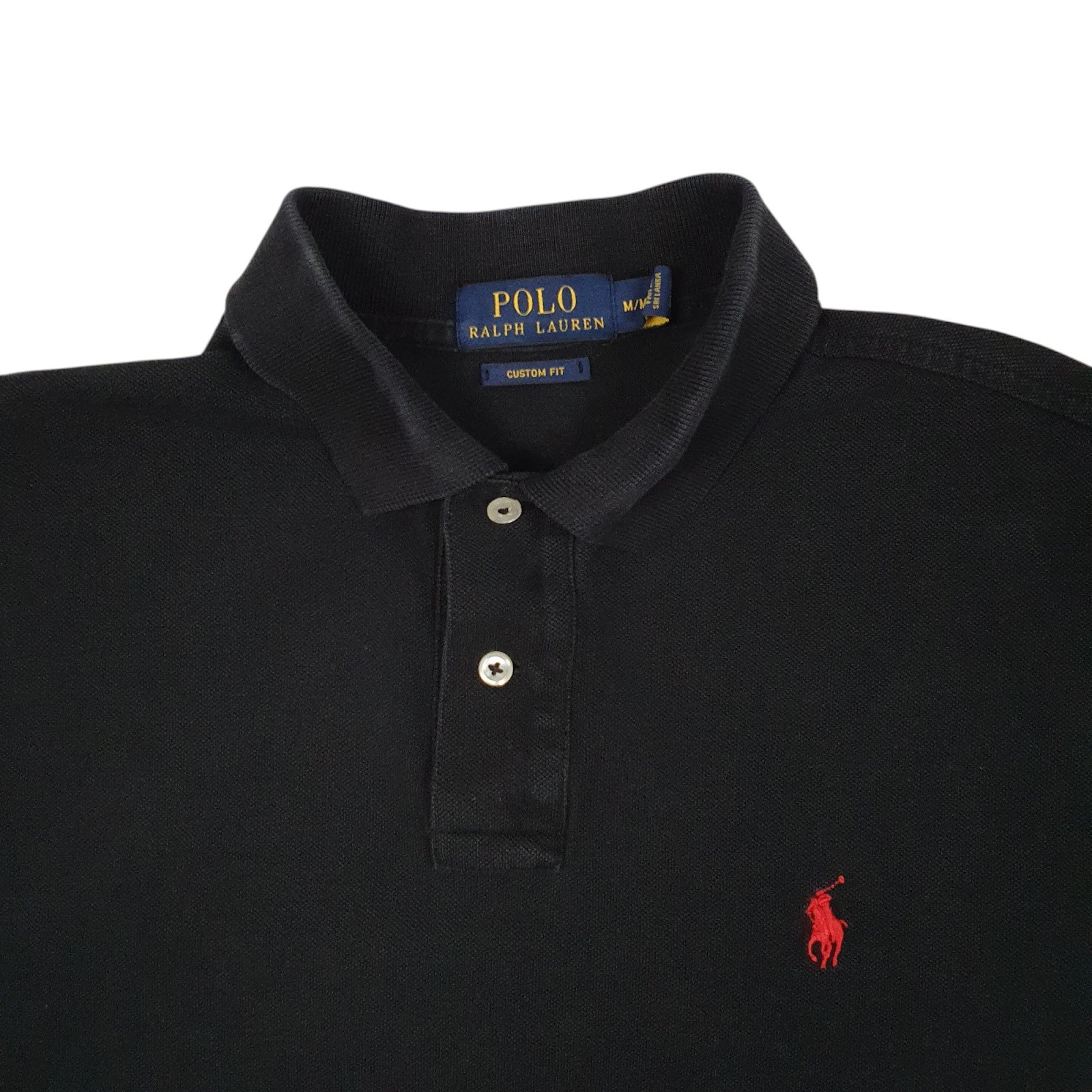 Mens Black Polo Ralph Lauren  Hoodie Polo Shirt
