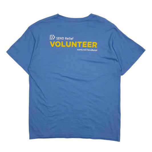 Mens Blue Hanes Send Relief  T Shirt