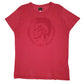Mens Red Diesel  Short Sleeve T Shirt