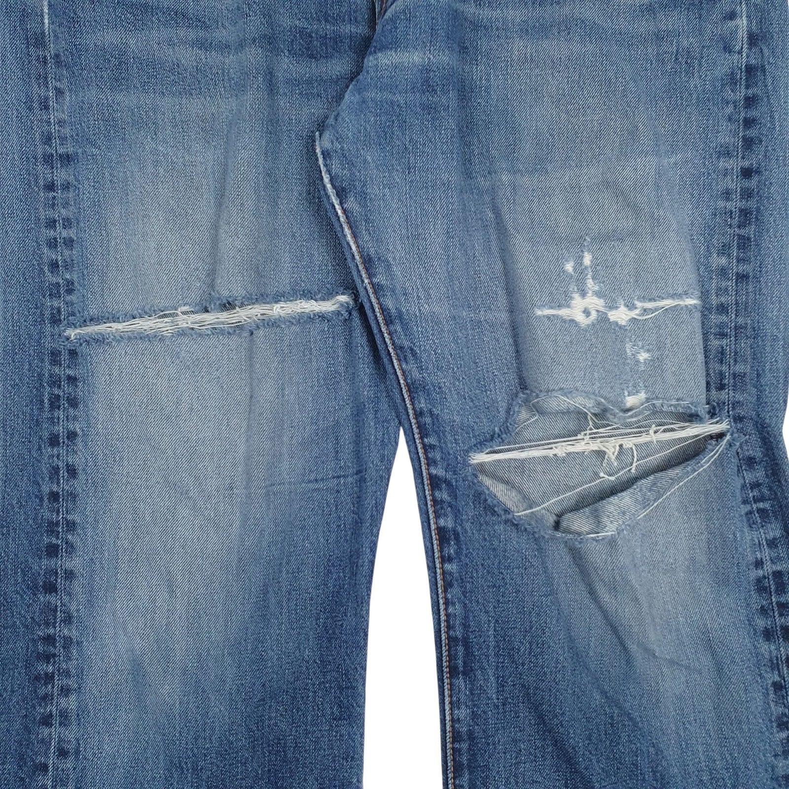 Mens Blue Levis Distressed  Jeans