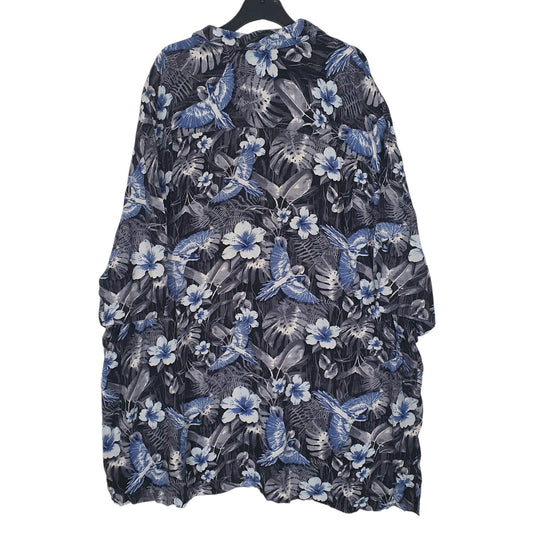 Mens Grey George Hawaiian Graphic  Shirt