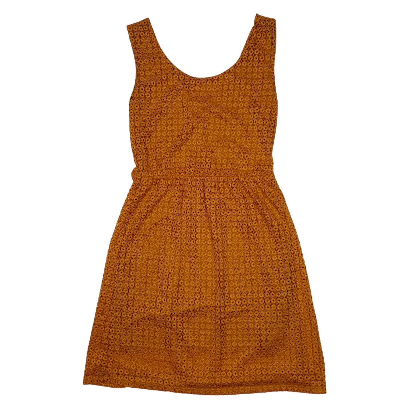 Womens Orange Unbranded Lace Skater  Dress
