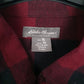 Mens Red Eddie Bauer Flannel  Shirt