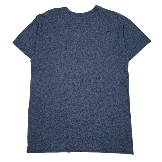 Mens Blue Retro Brand Georgia College  T Shirt