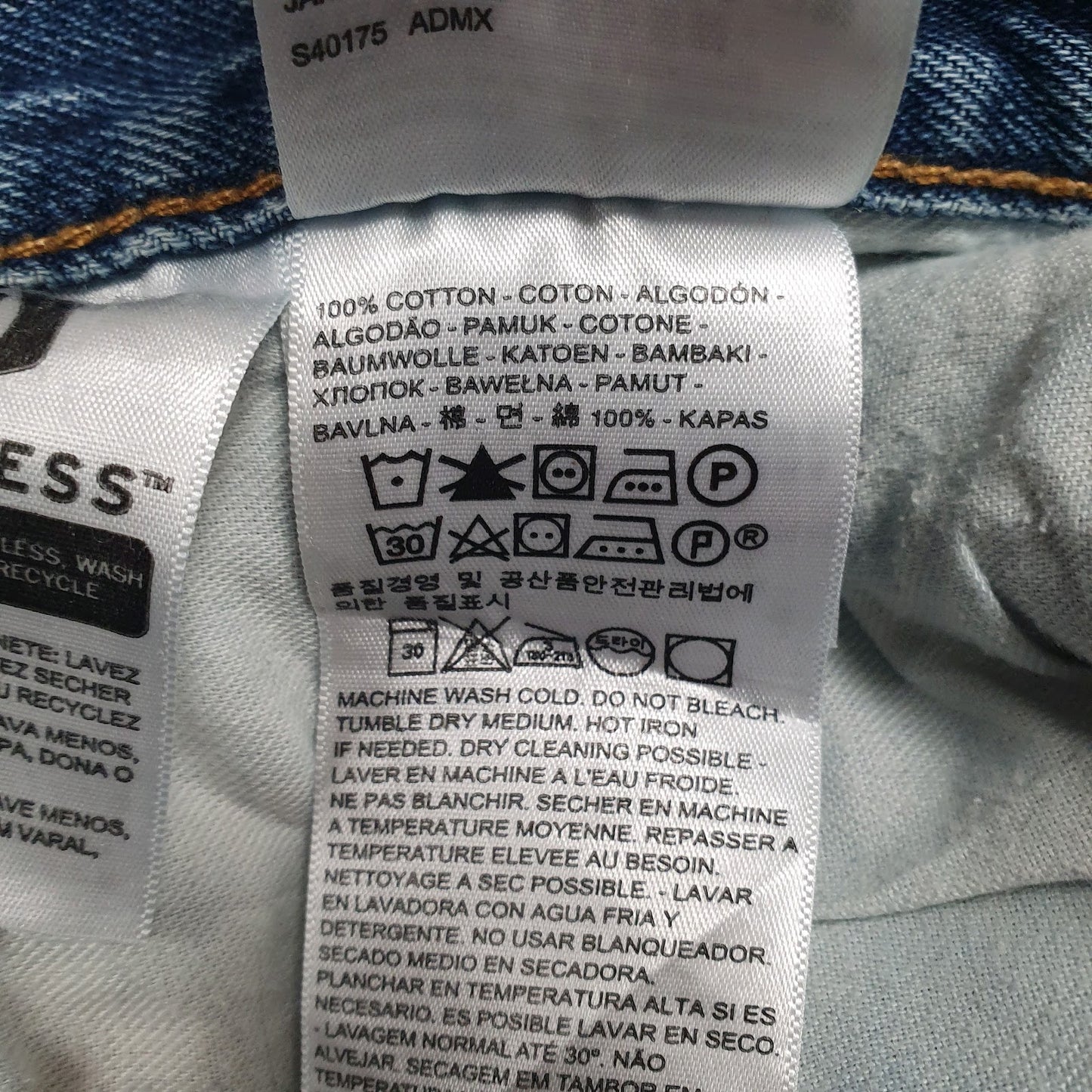 Mens Blue Levis Distressed  Jeans