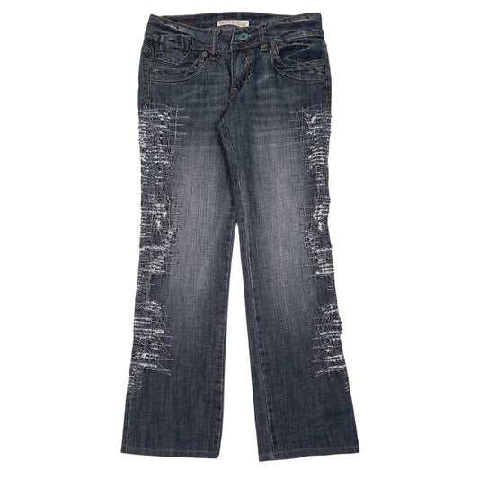 Womens Blue Mille Distressed Casual JeansW32 L32