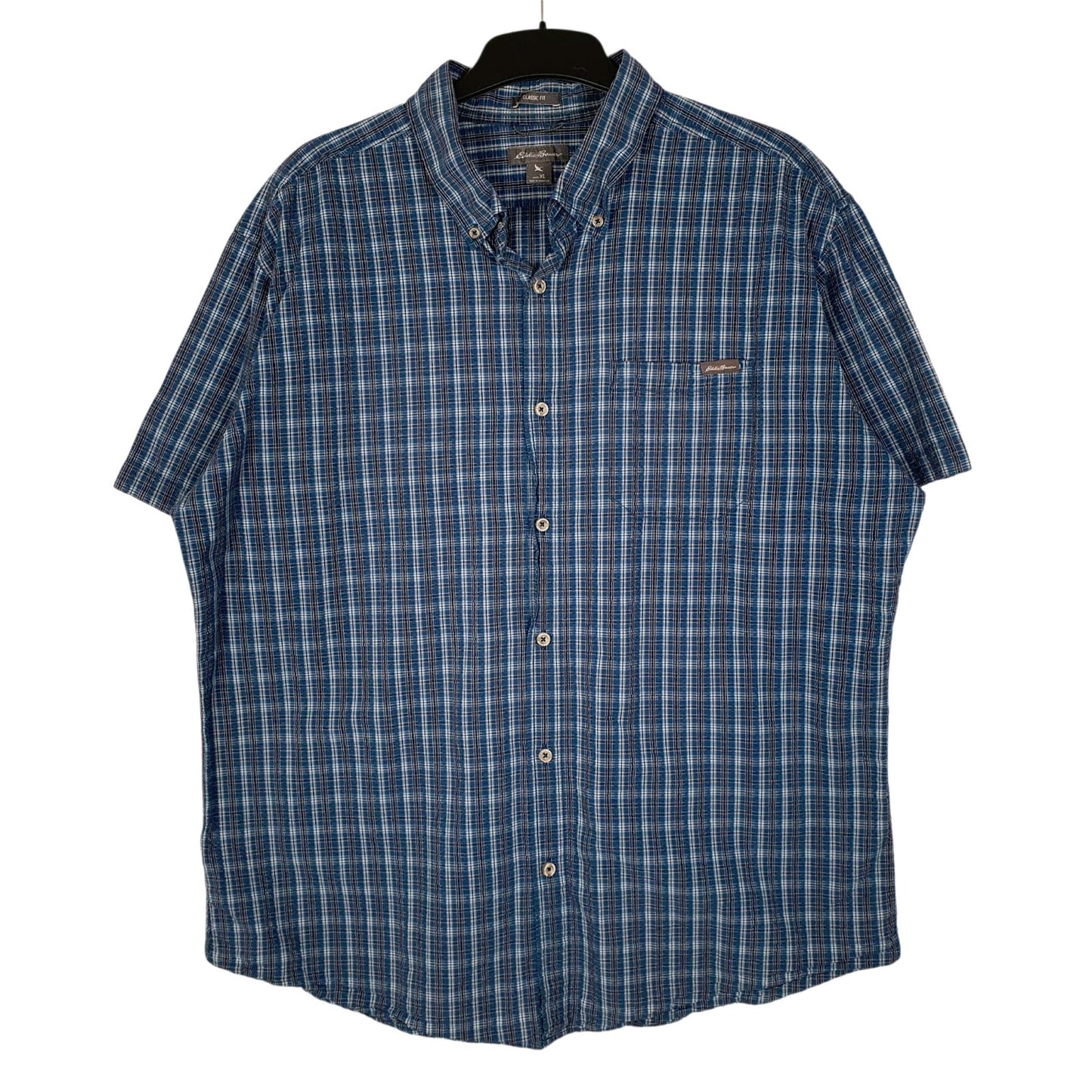 Mens Navy Eddie Bauer  Short Sleeve Shirt