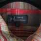 Mens Red B-S Vintage Flannel  Shirt