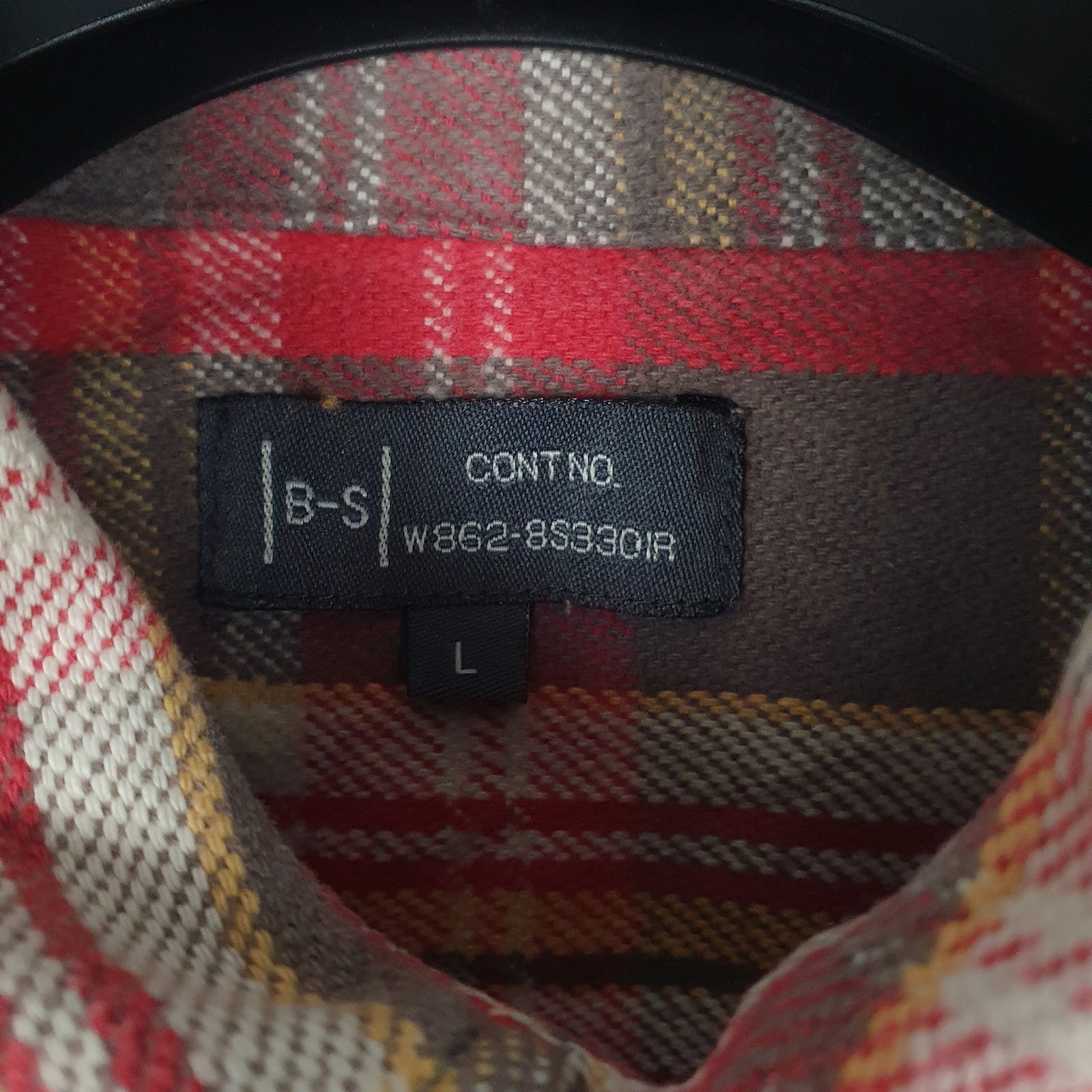 Mens Red B-S Vintage Flannel  Shirt