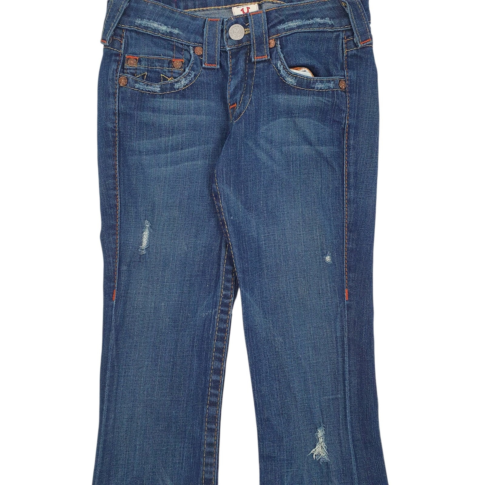 Womens Blue True Religion Distressed Made In USA  Jeans