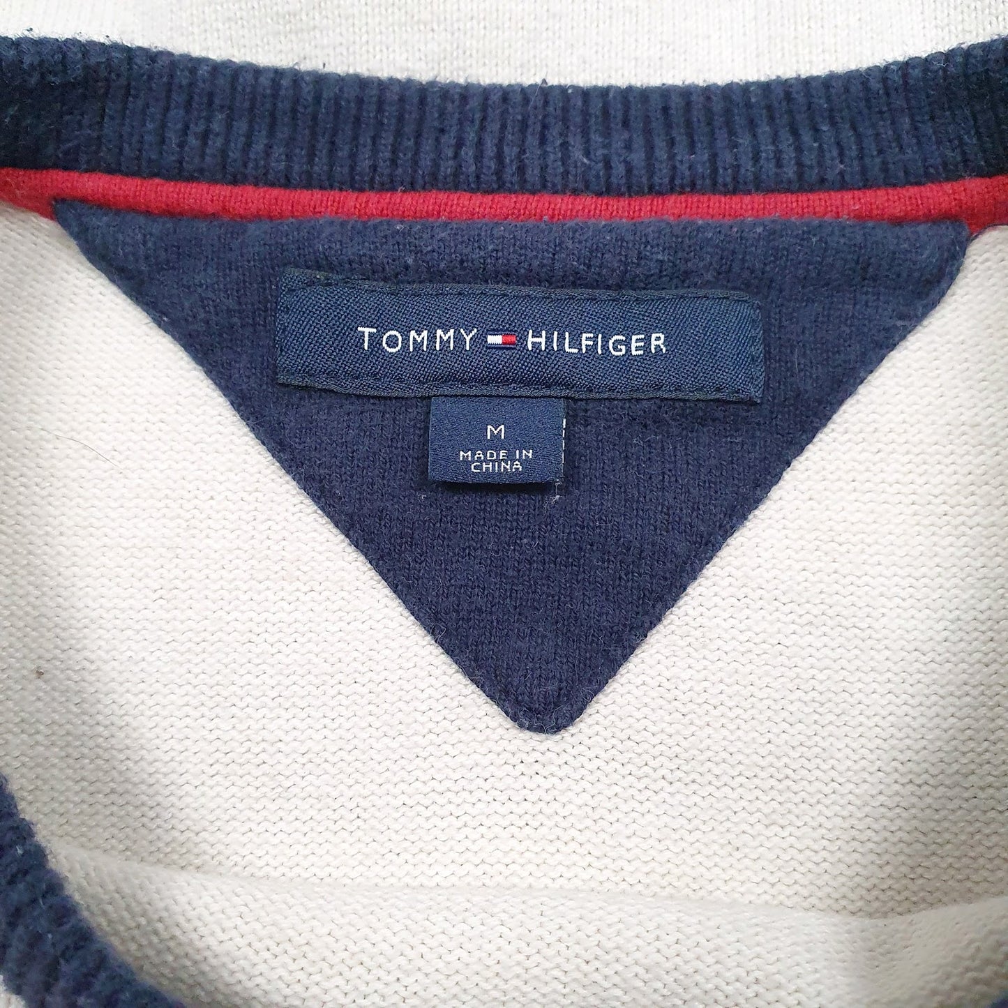 Mens Cream Tommy Hilfiger  Crewneck Jumper