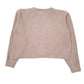 Womens Brown Unbranded Knit Cropped Oversized Crewneck Jumper
