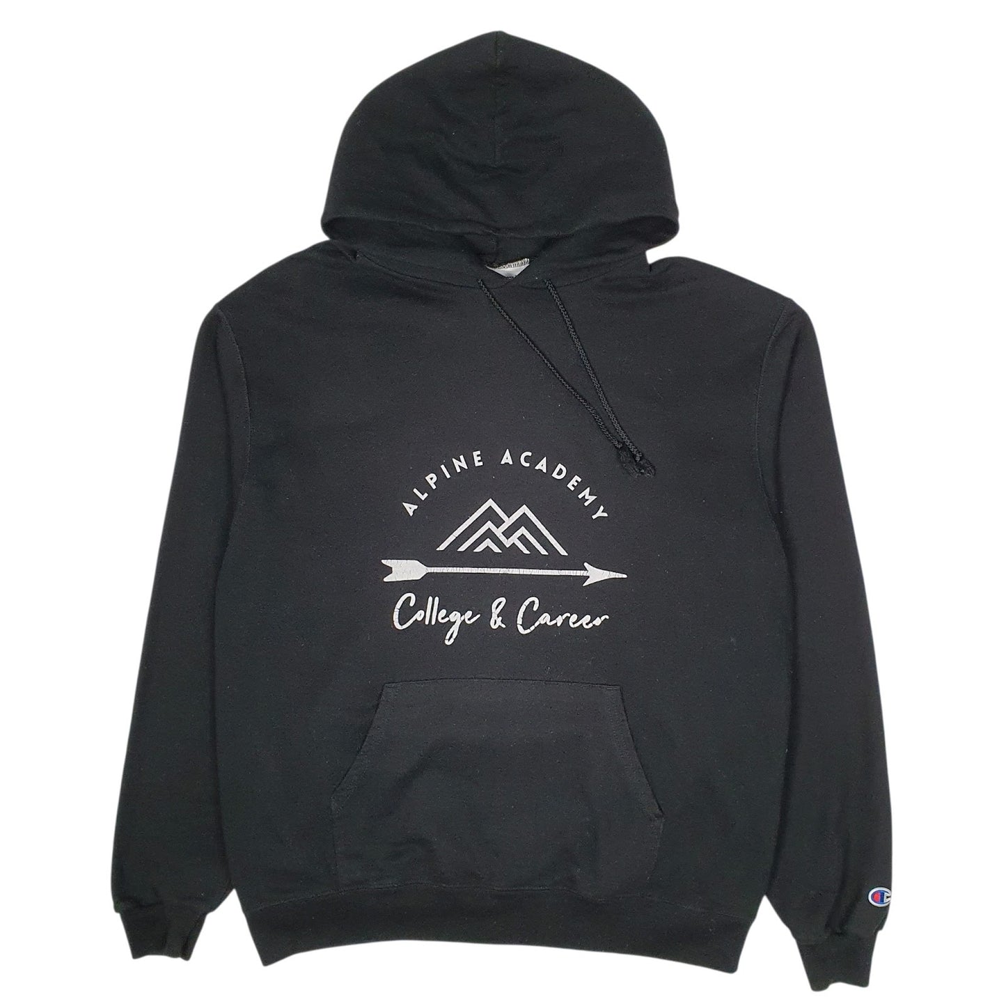 Mens Black Champion Alpine Academy Skiing Hoodie Jumper