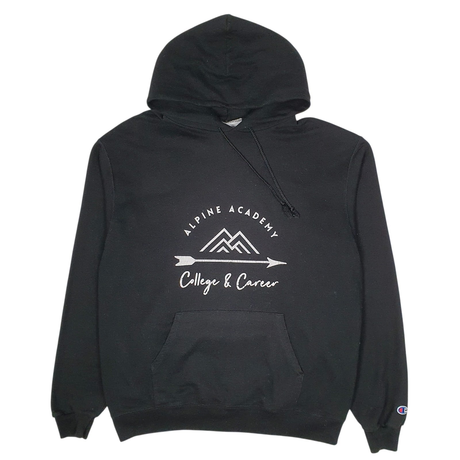 Mens Black Champion Alpine Academy Skiing Hoodie Jumper