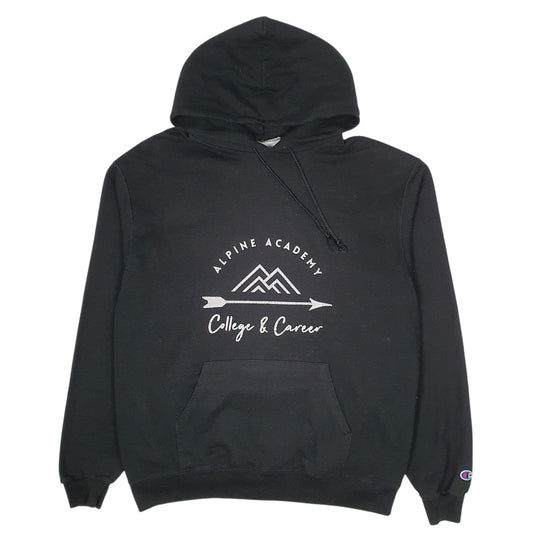 Mens Black Champion Alpine Academy Skiing Hoodie Jumper