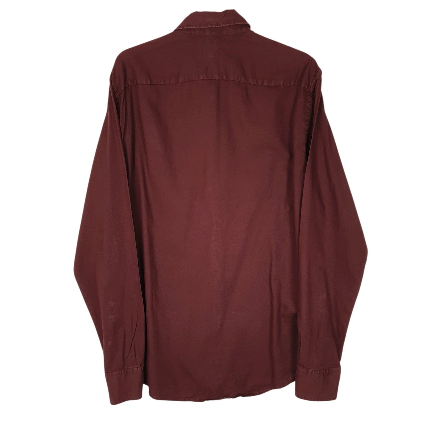Mens Burgundy Armani Jeans   Shirt