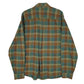 Mens Green Eddie Bauer Flannel  Shirt